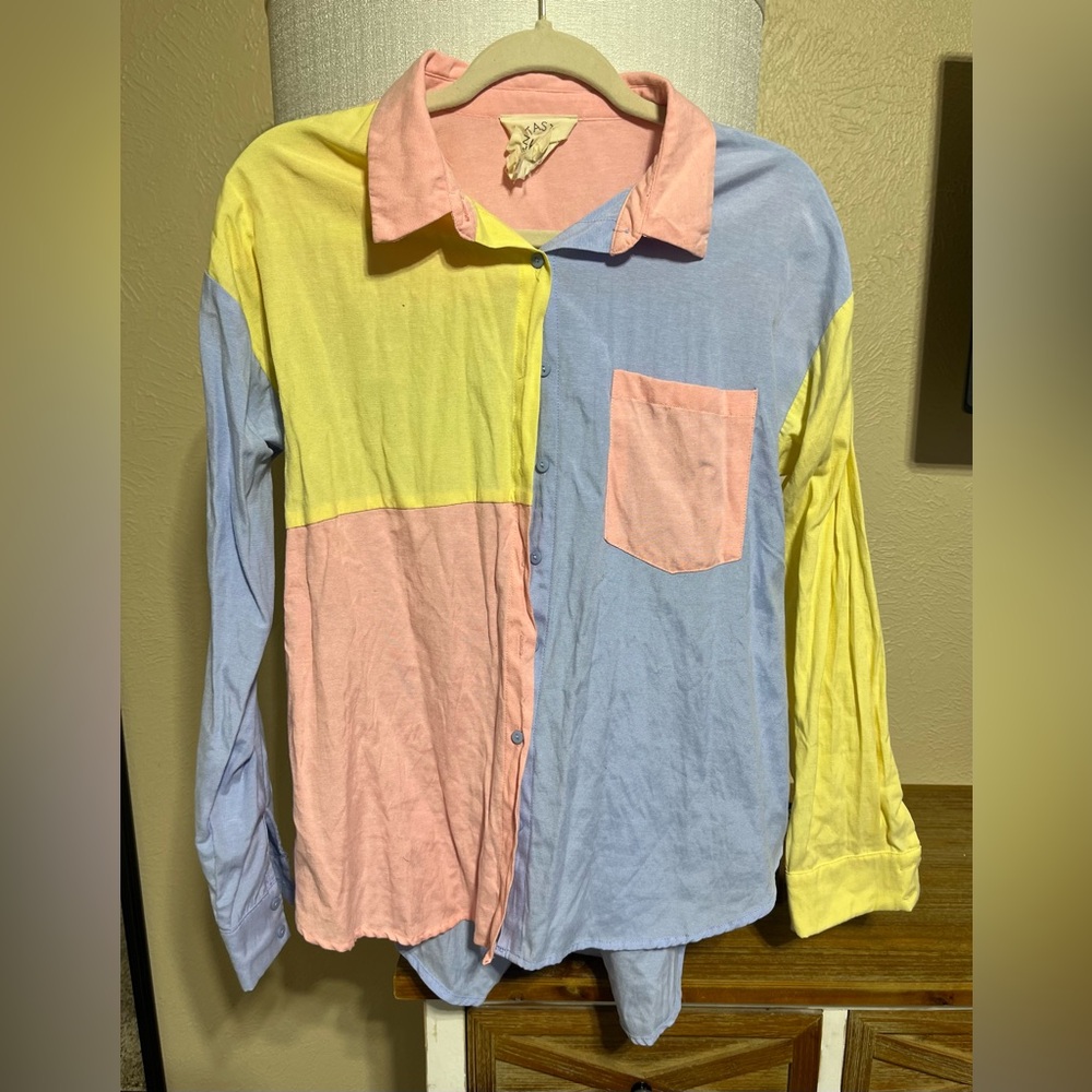 Colorful Women’s Button-Up Shirt